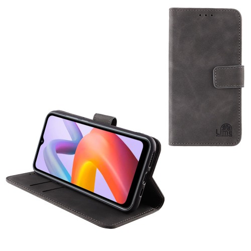 LIME ΘΗΚΗ XIAOMI REDMI A2+ 6.52" ESSENTIAL MAGNET BOOK STAND CLIP GREY