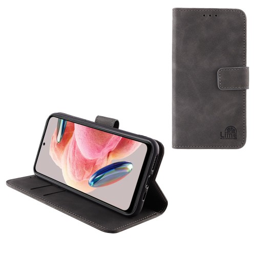 LIME ΘΗΚΗ XIAOMI REDMI NOTE 12 4G 6.67" ESSENTIAL MAGNET BOOK STAND CLIP GREY
