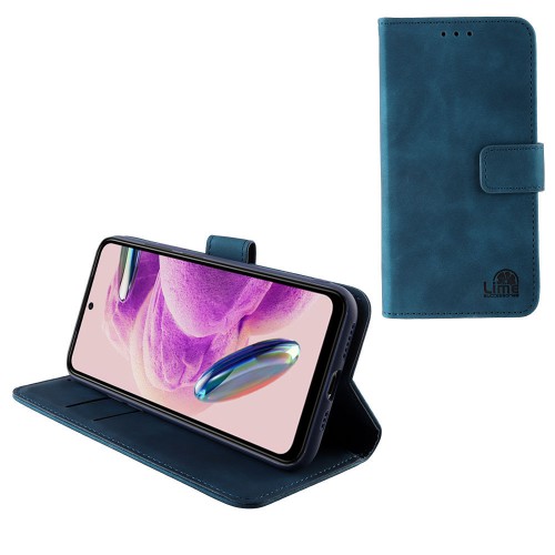 LIME ΘΗΚΗ XIAOMI REDMI NOTE 12S 6.43" ESSENTIAL MAGNET BOOK STAND CLIP DARK BLUE