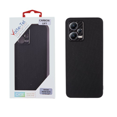 VOLTE-TEL ΘΗΚΗ XIAOMI REDMI NOTE 12 5G 6.67" CARBON LIFT FULL CAMERA PROTECTION BLACK