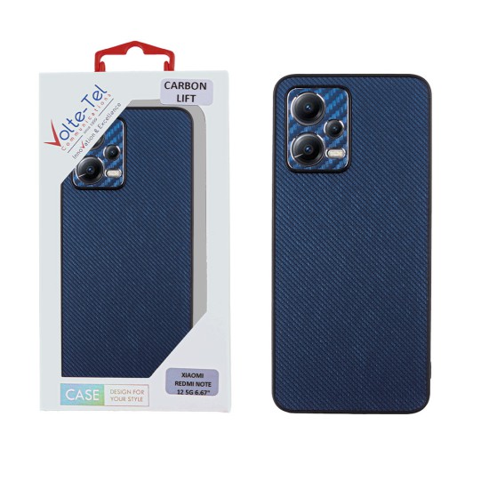 VOLTE-TEL ΘΗΚΗ XIAOMI REDMI NOTE 12 5G 6.67" CARBON LIFT FULL CAMERA PROTECTION BLUE