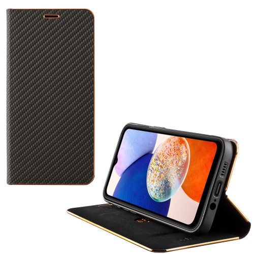 IDOL 1991 ΘΗΚΗ SAMSUNG A14 4G A145/A14 5G A146 6.6" ELITE PRO ANTI-RFID BOOK STAND BLACK
