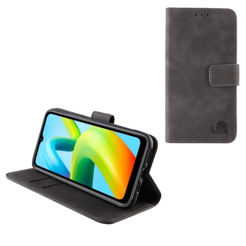 LIME ΘΗΚΗ XIAOMI REDMI A1+ 6.52" ESSENTIAL MAGNET BOOK STAND CLIP GREY