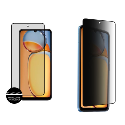 IDOL 1991 TEMPERED GLASS XIAOMI REDMI 13C 4G/5G 6.74" 9H 0.25mm PREMIUM PRIVACY ANTISPY SEMI CURVED FULL GLUE BLACK