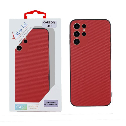 VOLTE-TEL ΘΗΚΗ SAMSUNG S24 ULTRA 5G S928 6.8" CARBON LIFT CAMERA GUARD RED