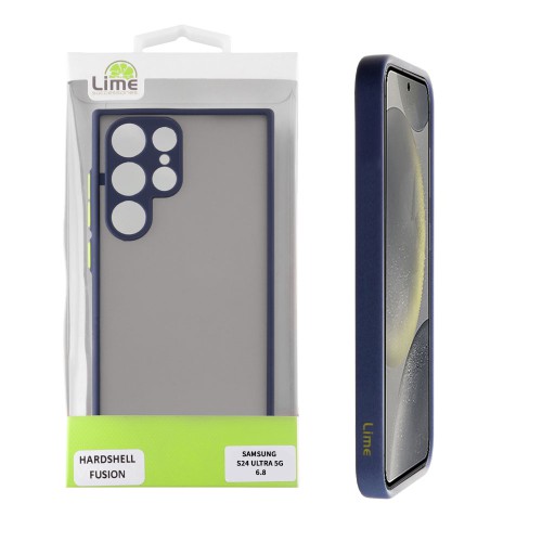 LIME ΘΗΚΗ SAMSUNG S24 ULTRA 5G S928 6.8" HARDSHELL FUSION FULL CAMERA PROTECTION BLUE WITH YELLOW KEYS