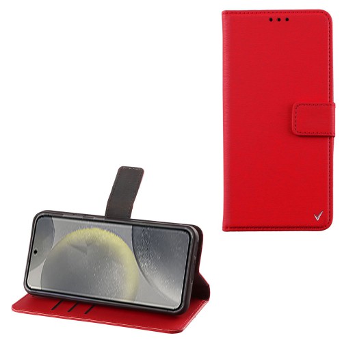 VOLTE-TEL ΘΗΚΗ SAMSUNG S24 5G S921 6.2" ALLURE MAGNET BOOK STAND CLIP RED