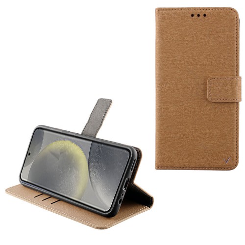 VOLTE-TEL ΘΗΚΗ SAMSUNG S24 5G S921 6.2" ALLURE MAGNET BOOK STAND CLIP GOLD