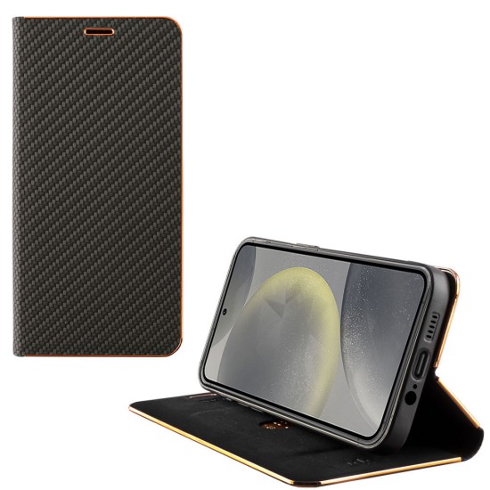 IDOL 1991 ΘΗΚΗ SAMSUNG S24 5G S921 6.2" ELITE PRO ANTI-RFID BOOK STAND BLACK
