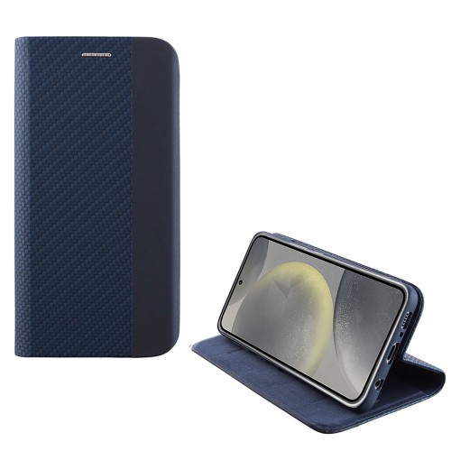 IDOL 1991 ΘΗΚΗ SAMSUNG S24 5G S921 6.2" ELITE ANTI-RFID BOOK STAND BLUE