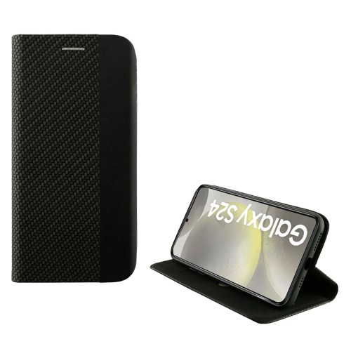 IDOL 1991 ΘΗΚΗ SAMSUNG S24 5G S921 6.2" ELITE ANTI-RFID BOOK STAND BLACK
