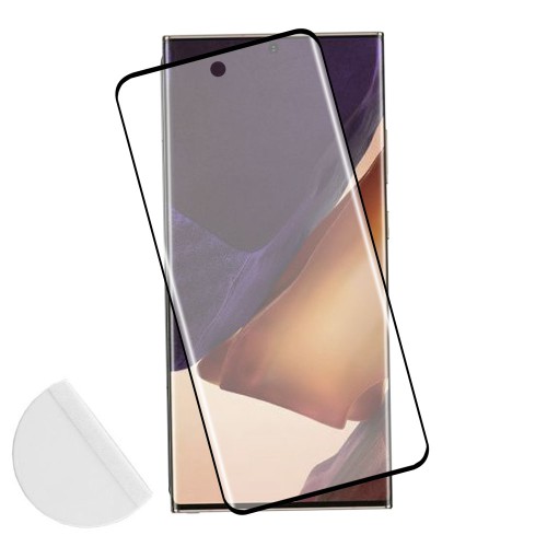 IDOL 1991 GLAMOUR TEMPERED GLASS SAMSUNG NOTE 20 N986 6.9in 9H 0.30mm FULL COVER 3D FULL GLUE FINGER UNLOCK BLACK + SQUEEZY CARD