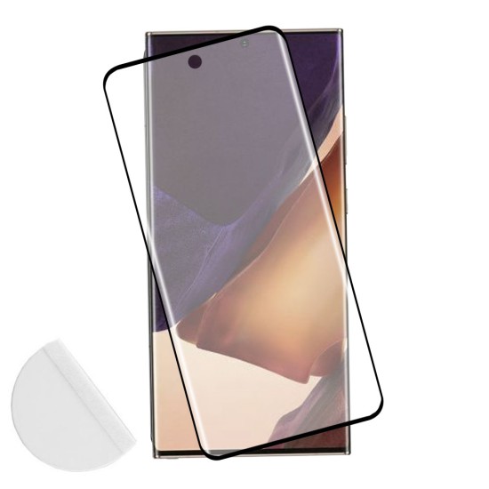 IDOL 1991 GLAMOUR TEMPERED GLASS SAMSUNG NOTE 20 N986 6.9in 9H 0.30mm FULL COVER 3D FULL GLUE FINGER UNLOCK BLACK + SQUEEZY CARD