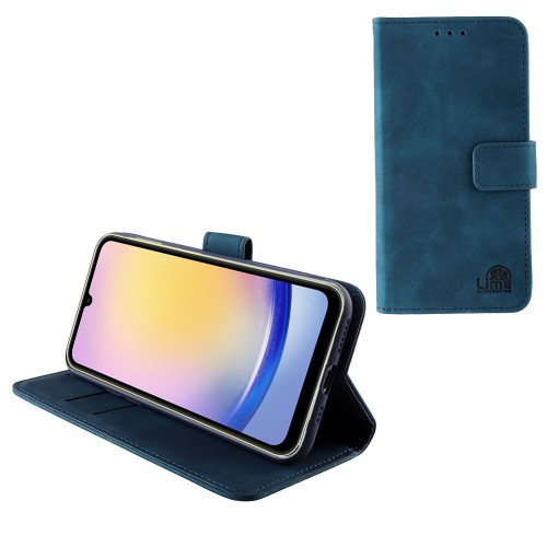 LIME ΘΗΚΗ SAMSUNG A25 5G A256 6.5" ESSENTIAL MAGNET BOOK STAND CLIP DARK BLUE