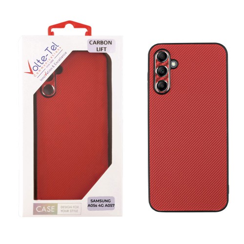 VOLTE-TEL ΘΗΚΗ SAMSUNG A05s 4G A057/F14 4G E145 6.7" CARBON LIFT CAMERA GUARD PROTECTION RED