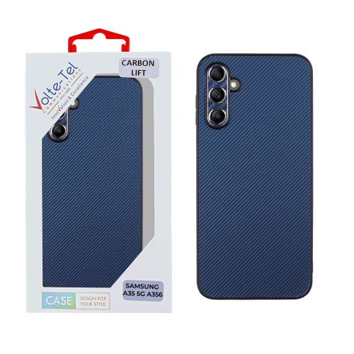 VOLTE-TEL ΘΗΚΗ SAMSUNG A35 5G A356 6.6" CARBON LIFT CAMERA GUARD BLUE