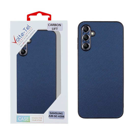 VOLTE-TEL ΘΗΚΗ SAMSUNG A35 5G A356 6.6" CARBON LIFT CAMERA GUARD BLUE