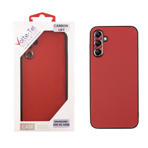 VOLTE-TEL ΘΗΚΗ SAMSUNG A55 5G A556 6.6" CARBON LIFT CAMERA GUARD RED