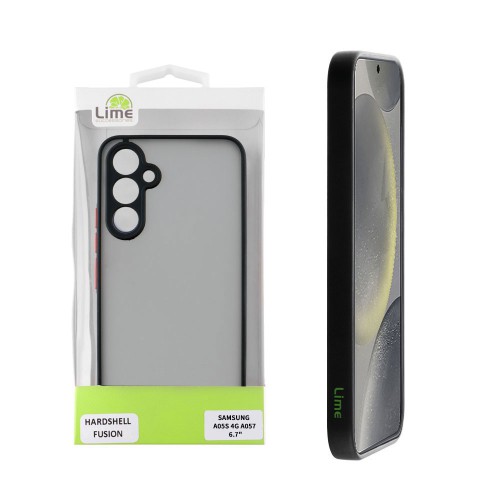 LIME ΘΗΚΗ SAMSUNG A05s 4G A057/F14 4G E145 6.7" HARDSHELL FUSION FULL CAMERA PROTECTION BLACK WITH RED KEYS