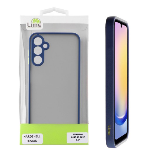 LIME ΘΗΚΗ SAMSUNG A05s 4G A057/F14 4G E145 6.7" HARDSHELL FUSION FULL CAMERA PROTECTION BLUE WITH YELLOW KEYS