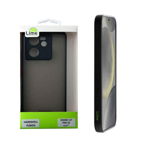 LIME ΘΗΚΗ XIAOMI 13T PRO 5G 6.67" HARDSHELL FUSION FULL CAMERA PROTECTION BLACK WITH RED KEYS