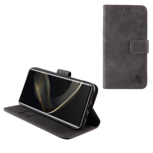 LIME ΘΗΚΗ HUAWEI NOVA 11 PRO 4G 6.78" ESSENTIAL MAGNET BOOK STAND CLIP GREY