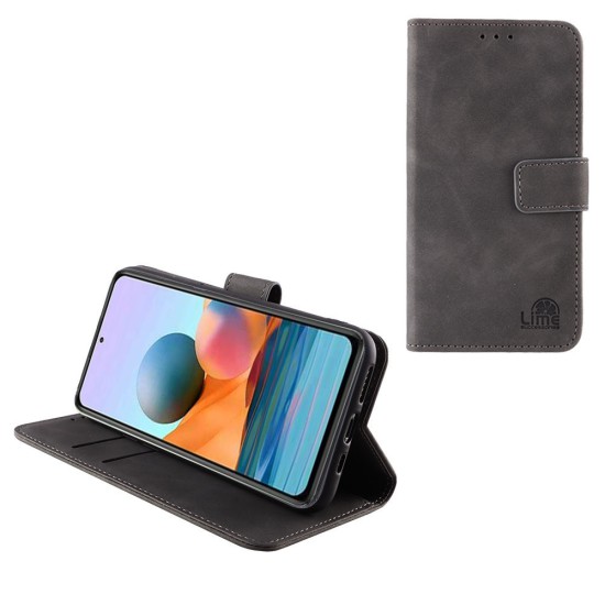 LIME ΘΗΚΗ SAMSUNG A55 5G A556 6.6" ESSENTIAL MAGNET BOOK STAND CLIP GREY