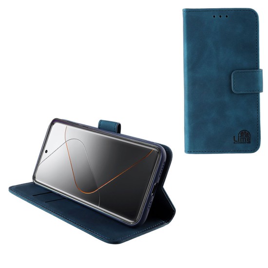 LIME ΘΗΚΗ XIAOMI 14 PRO 5G 6.73" ESSENTIAL MAGNET BOOK STAND CLIP DARK BLUE