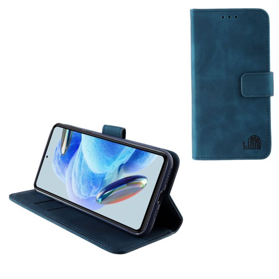 LIME ΘΗΚΗ XIAOMI REDMI NOTE 12 PRO 4G 6.67" ESSENTIAL MAGNET BOOK STAND CLIP DARK BLUE