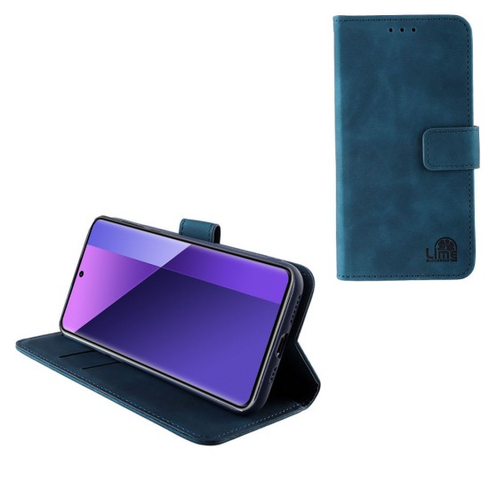 LIME ΘΗΚΗ XIAOMI REDMI NOTE 13 PRO PLUS 5G 6.67" ESSENTIAL MAGNET BOOK STAND CLIP DARK BLUE