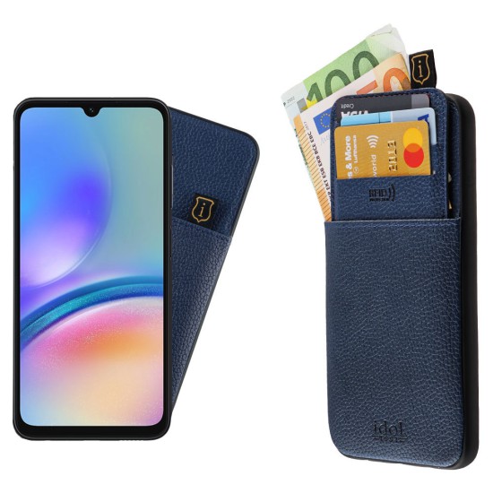 IDOL 1991 ΘΗΚΗ SAMSUNG A05s 4G A057/F14 4G E145 6.7" ANTI-RFID LEATHER SMART WALLET CAMERA GUARD BLUE