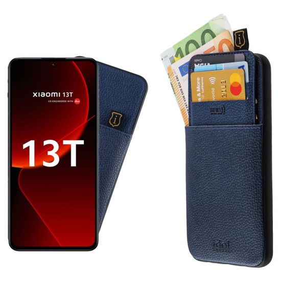 IDOL 1991 ΘΗΚΗ XIAOMI 13T 5G 6.67" ANTI-RFID LEATHER SMART WALLET FULL CAMERA PROTECTION BLUE