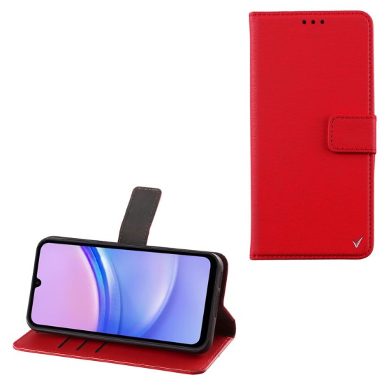 VOLTE-TEL ΘΗΚΗ SAMSUNG A15 4G A155/A15 5G A156 6.4" ALLURE MAGNET BOOK STAND CLIP RED