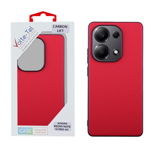 VOLTE-TEL ΘΗΚΗ XIAOMI REDMI NOTE 13 PRO 4G 6.67" CARBON LIFT CAMERA GUARD RED