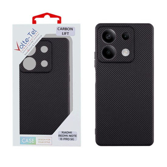 VOLTE-TEL ΘΗΚΗ XIAOMI REDMI NOTE 13 PRO 5G 6.67" CARBON LIFT FULL CAMERA PROTECTION BLACK