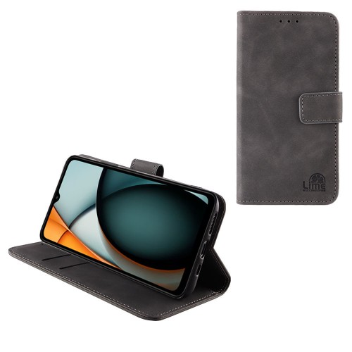 LIME ΘΗΚΗ XIAOMI REDMI A3 4G/A3X 4G 6.71" ESSENTIAL MAGNET BOOK STAND CLIP GREY