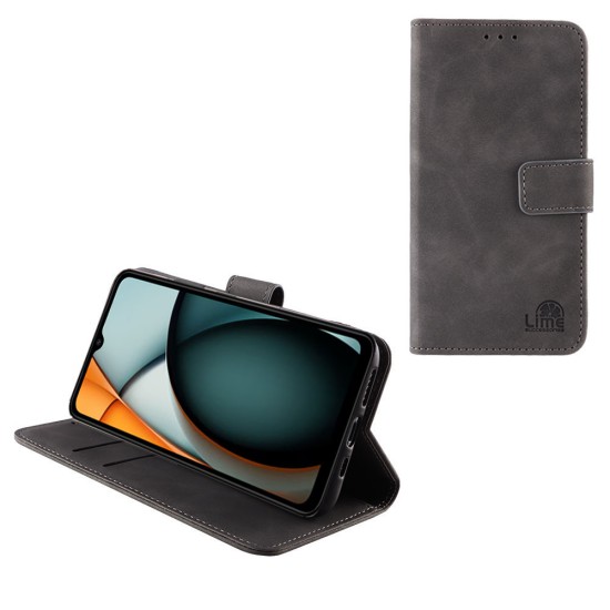 LIME ESSENTIAL ΘΗΚΗ XIAOMI REDMI A3 4G/A3X 4G 6.71in  MAGNET BOOK STAND CLIP GREY