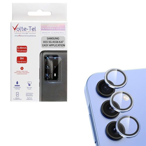 VOLTE-TEL CAMERA GLASS COVER SAMSUNG A55 5G Α556 6.6in 9H 0.30MM EASY APPLICATION BLUE