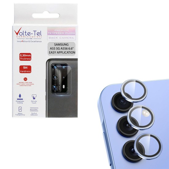 VOLTE-TEL CAMERA GLASS COVER SAMSUNG A55 5G Α556 6.6in 9H 0.30MM EASY APPLICATION BLUE