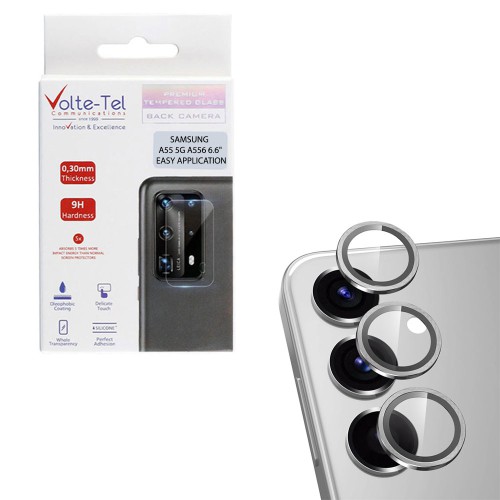 VOLTE-TEL CAMERA GLASS COVER SAMSUNG A55 5G Α556 6.6in 9H 0.30MM EASY APPLICATION SILVER