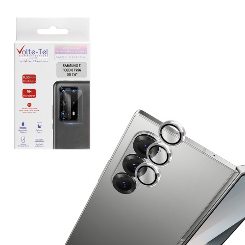 VOLTE-TEL CAMERA GLASS COVER SAMSUNG Z FOLD 6 F956 5G 7.6in 9H 0.30MM EASY APPLICATION SILVER