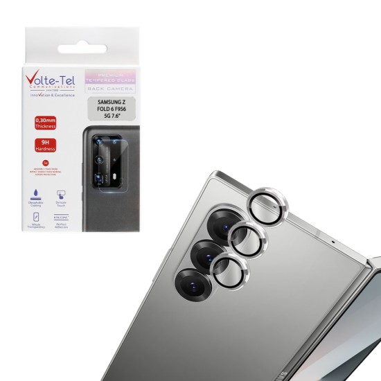 VOLTE-TEL CAMERA GLASS COVER SAMSUNG Z FOLD 6 F956 5G 7.6in 9H 0.30MM EASY APPLICATION SILVER