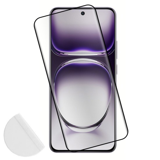 IDOL 1991 TEMPERED GLASS OPPO RENO12 PRO 5G CPH2629 6.7" 9H 0.30mm 3D FULL GLUE SEMI CURVED FINGER UNLOCK BLACK + SQUEEZY CARD