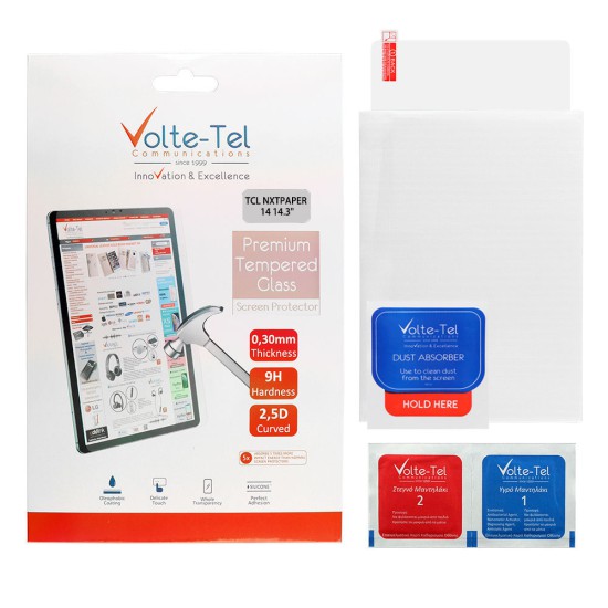 VOLTE-TEL TEMPERED GLASS TCL NXTPAPER 14 14.3in 9H 0.33mm 2.5D FULL GLUE