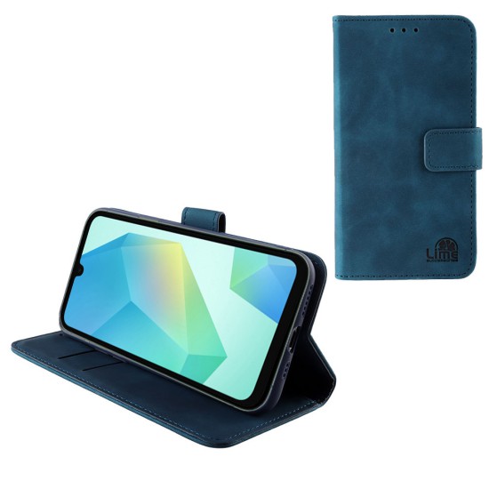 LIME ESSENTIAL ΘΗΚΗ SAMSUNG A16 4G A165/A16 5G A166 6.7in MAGNET BOOK STAND CLIP DARK BLUE