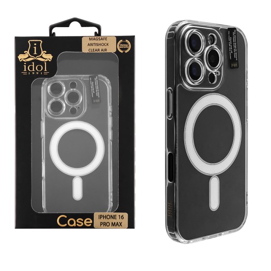 IDOL 1991 MAGSAFE ANTISHOCK CLEAR AIR TPU1 ΘΗΚΗ IPHONE 16 PRO MAX 6.9in BACK COVER FULL CAMERA PROTECTION ΔΙΑΦΑΝΗ