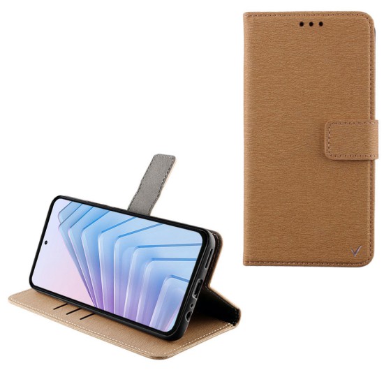 VOLTE-TEL ΘΗΚΗ XIAOMI REDMI NOTE 14 5G 6.67" ALLURE MAGNET BOOK STAND CLIP GOLD