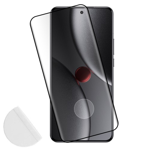 IDOL 1991 TEMPERED GLASS XIAOMI 15 ULTRA 5G 6.73" 9H 0.30mm 3D FULL GLUE SEMI CURVED FINGER UNLOCK BLACK + SQUEEZY CARD