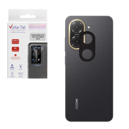 VOLTE-TEL CAMERA GLASS XIAOMI REDMI A5 4G 6.88in 9H 0.25mm 3D CURVED BLACK
