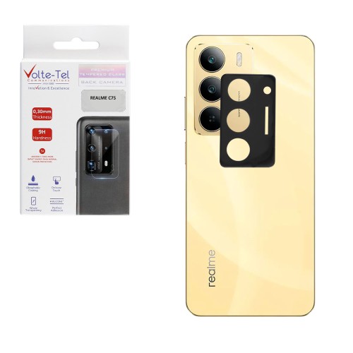 VOLTE-TEL CAMERA GLASS REALME C75 6.72in 9H 0.25mm 3D CURVED BLACK
